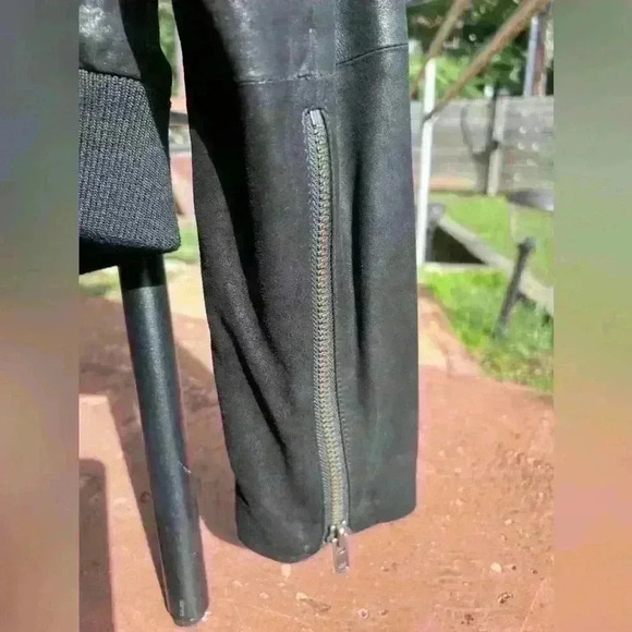 Joe’s Jeans Leather Jacket Medium Goth Emo Punk Moto Festival Concert - Picture 5 of 11